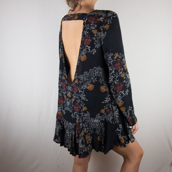 Free People Vintage Floral Long Sleeve Mini Dress - Picture 4 of 7